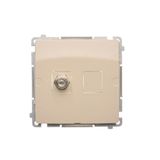 Single earial socket type "F", beige
