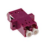 Standard LC-Duplex Coupling MM Polymer case Violett