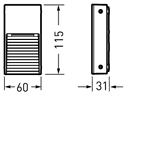 Wall and ceiling luminaire Invego Vertical Lens Anthracite 4,70W 136lm 90 asymmetric medium wide (AM) IP65 IK07 3 SDCM