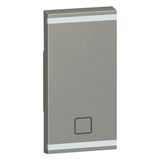 Square key cover Arteor BUS/SCS - shutter STOP marking - 1 module - magnesium