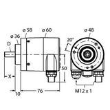 Absolute Rotary Encoder - Multiturn Industrial Line   RM-29S6C-9A28B-R3M12