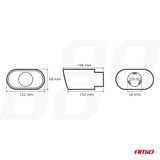 Muffler tail stainless steel MT 019