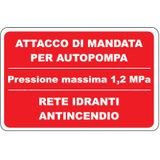 Fire sign - Al - Dimensions: 300x200 mm
