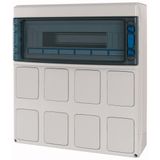 IKA-C-1/18-ST-LID IKA professional distribution board, IP65 + clamps + mounting plate for premoulded built-in sockets