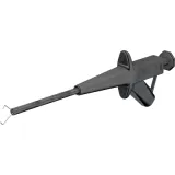 Clamp test probe, black, max. 2.5 mm, L 155 mm, CAT II, socket 4 mm, 24.0224-21