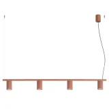 Chandelier KARBON 4 red ochre