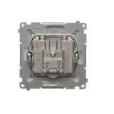 "Bell" push button with LED indicator light, (module), 10AX, quick connection, Silver matt, metalic