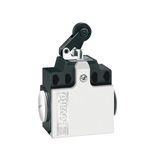 Limit switch, K series, roller centre push lever, 2 side cable entry. Dimensions compatible to EN 50047, plastic body, contacts 2NC snap action. Metal roller