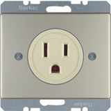 Soc.out. earth. contact US/CAN NEMA 5-15 R, screw term., arsys, steel 