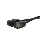 Photoelectric sensor, through-beam, miniature, side view, 2m, NPN, L-o E3T 1258B