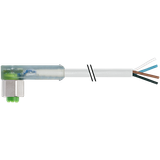 M12 female 90° A-cod. with cable LED F&B PVC 4x0.34 gy UL/CSA 10m
