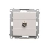 Single earial socket type "F", module, light gray matt