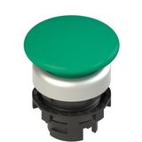 Spring-return green mushroom pushbutton