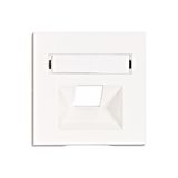 Cover for RJ45 UAE outlet, labelling window, 1-Port, white