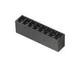 PCB plug-in connector, male header, closed side, THT solder connection, 3.81 mm, Number of poles: 18, 180°, Solder pin length (l): 3.2 mm, tinned, black, Box