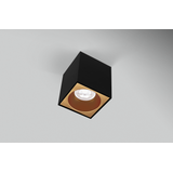 PLAFONIERA LED ESSENZA QUBE NERA/GOLD D