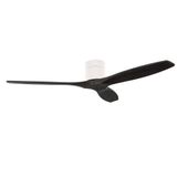 Fan Stem Evo ø1220mm Tube White with Black Blades Black LED