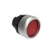Pushbutton actuator, spring return Ø22mm Platinum series chromed plastic, shrouded, red
