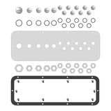 WSA Cable entry gland plate for type D, with 14 entries