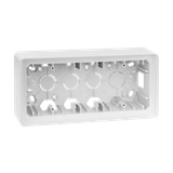 Surface mounted triple box, white
