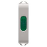 SINGLE INDICATOR LAMP - GREEN - 1/2 MODULE - NATURAL SATIN BEIGE - CHORUSMART