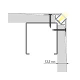 AS aluminum profile for plasterboard, 51x23mm, black diffusion, 2m