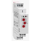 Multifunction Time Relay, 10 Functions, AC/DC 12–240V, 2×SPDT