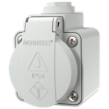 Wall mount. rec. 16A2p+PE IP44