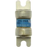 Eaton Bussmann series TPS telecommunication fuse, Vertical PCB tab, 170 Vdc, 40A, 100 kAIC, Non Indicating, Current-limiting, Non-indicating, Glass melamine tube, Silver-plated brass ferrules