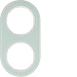 Frame 2gang, R.classic, glass p. white