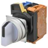 Selector A22NW Ã˜22, 2 position, Lighted, bezel brushed metal, AUTO RES A2240754C
