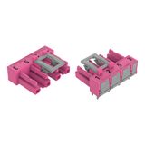 Socket for PCBs angled 4-pole pink