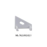 End cap with hole for RN, silver color, 1pc