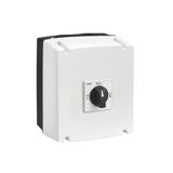 Three-pole line changeover swit I-0-II in UL/CSA type 4/4X non-metallic enclosure, 40A. Enclosure dimensions: 175x210x149mm/6.9x8.3x5.9''