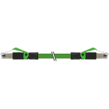 RJ45 male 0° / RJ45 male 0° shielded PUR 1x4xAWG22 gn UL/C 3.4m