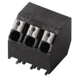 Printed circuit board terminals, 5.00 mm, Number of poles: 4, 135°, black, PUSH IN with actuator, Clamping range, max. : 1.5 mm², Tape
