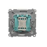 Single break push button with pictogras, (module), 10AX, quick connection, white