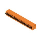 Printed circuit board terminals, 5.08 mm, Number of poles: 23, 90°, Solder pin length (l): 3.5 mm, tinned, orange, PUSH IN with actuator, Clamping range, max. : 2.5 mm², Box