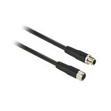 Cable Jumper straight M12 8-pin Male, straight M12 8-pin Female, PUR c