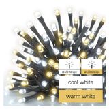 LED Christmas chain, 12 m, outdoor and indoor, warm/cool white, timer