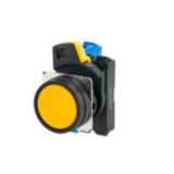 Pushbutton A22NN Ã˜22, bezel plastic, FLAT, Alternate, CAP COLOR Opaque YELLOW, , 3NC, NON-LIGHTED A2211215B