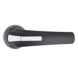 Door-coupling lever handle, padlockable. Black rotating type with screw fixing on door, pistol grip, 65mm/2.6”; □7mm/0.3”. IEC IP66