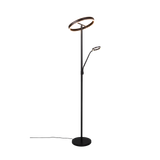 Willis LED floor lamp with reading light matt black