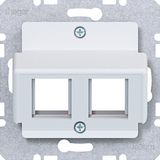 Centraalplaat 2-v, AMP connectors, A.x/C.x/S.x/B.x/Q.x/K.x wit mat