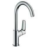 Hansgrohe Logis 210 basin mixer without pop-up with swivel U-spout, chrome