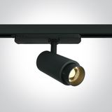 BLACK COB 15W WW TRACK SPOT 20-60deg ADJUSTABLE BEAM 230V