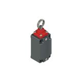 Rope safety switch without reset for simple stop