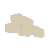End plate for terminals, dark beige, Height: 101 mm, Width: 5.1 mm, V-
