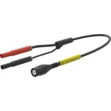 Coaxial cable, BNC plug, straight to 4 mm lamella plug, straight, 50 Ω, RG-58, 1 m, 66.1051-100