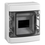 Distribution Board 1-row, 6MW, IP65, transparent door